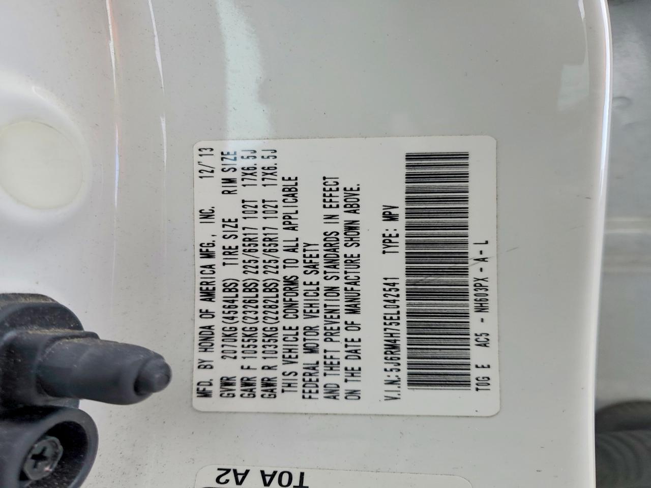 2014 HONDA CR-V EXL photo 25