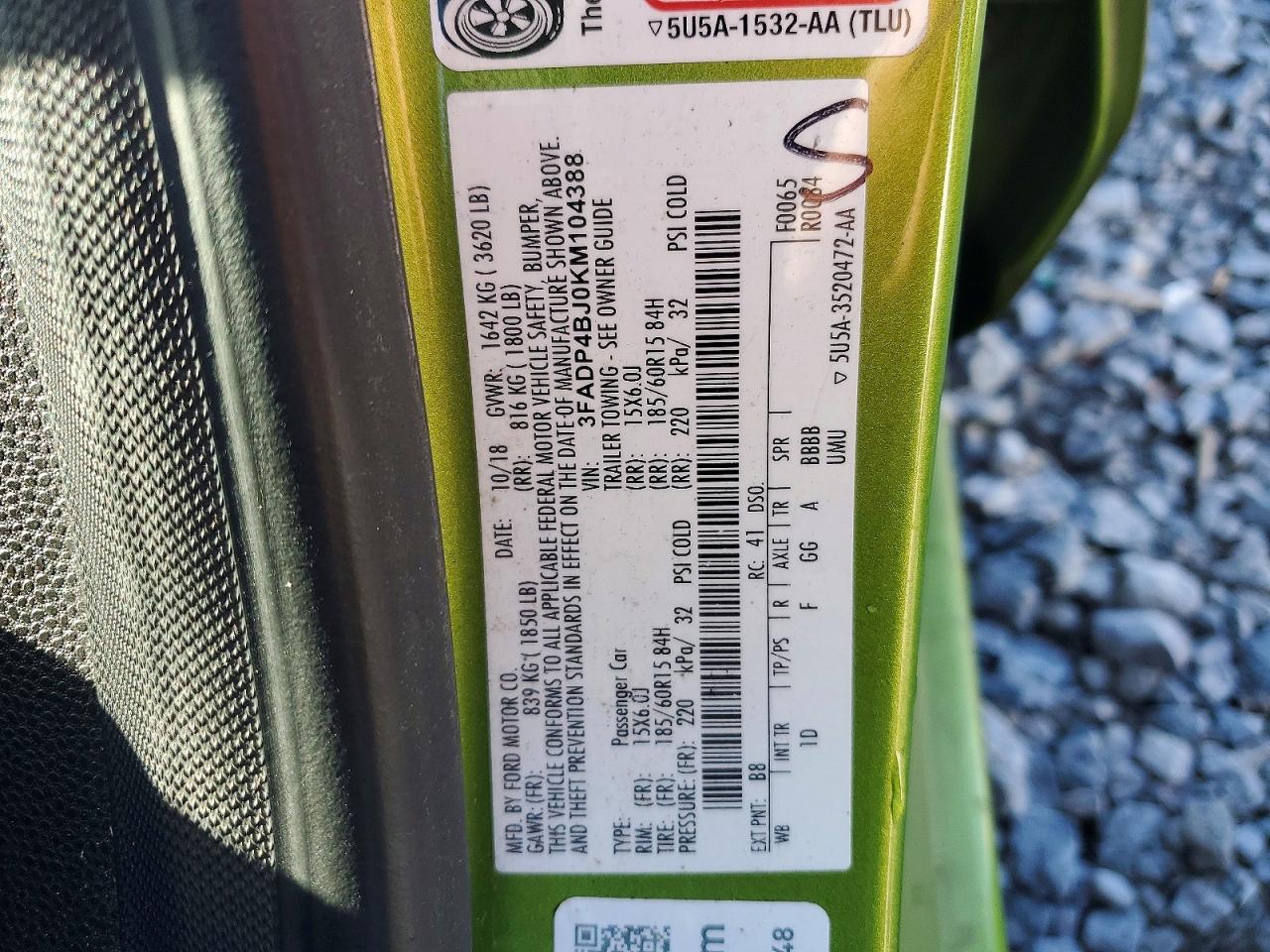 2019 FORD FIESTA SE photo 23