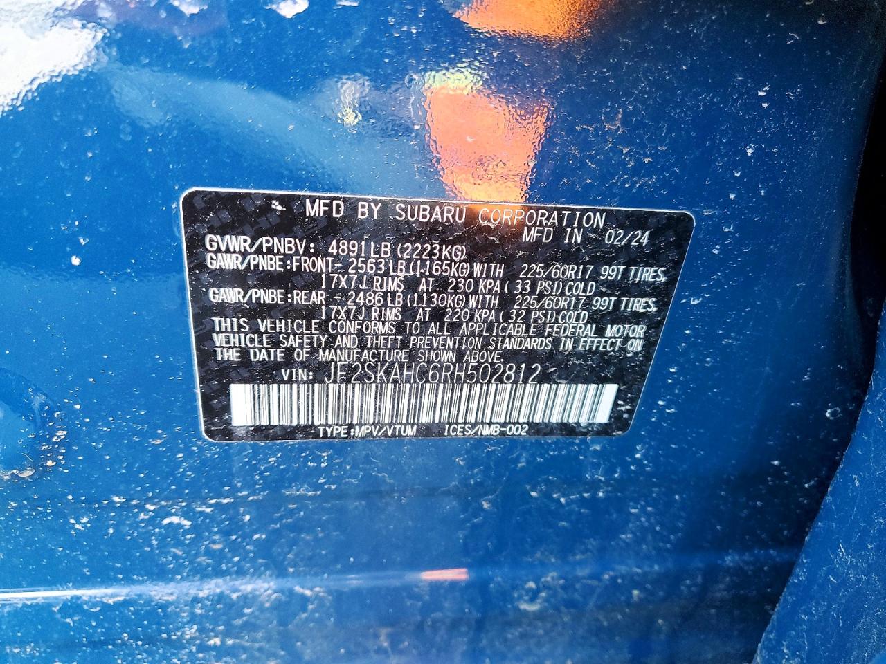 2024 SUBARU FORESTER WILDERNESS photo 25