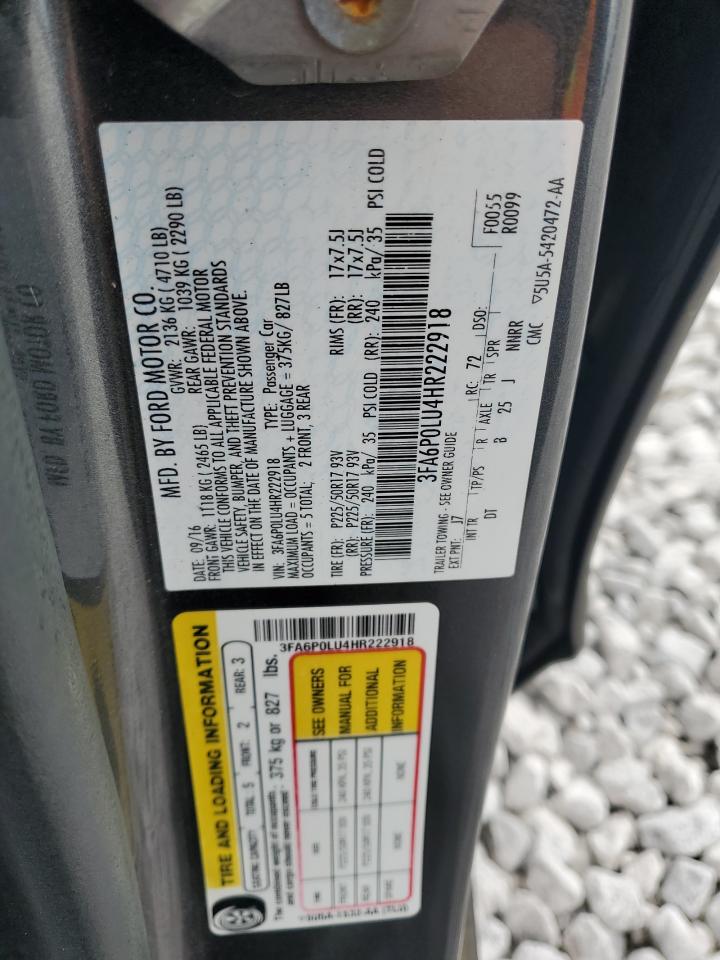 2017 FORD FUSION SE HYBRID photo 12