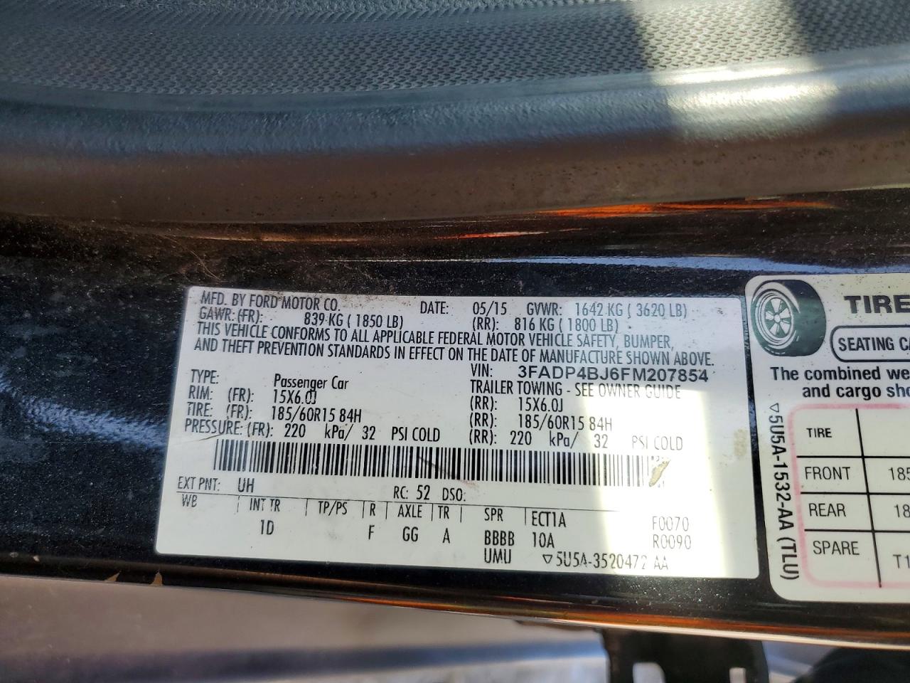 2015 FORD FIESTA SE photo 13