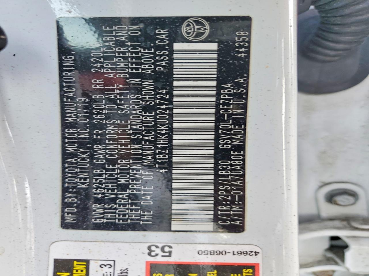 2019 TOYOTA CAMRY XSE V6 photo 23