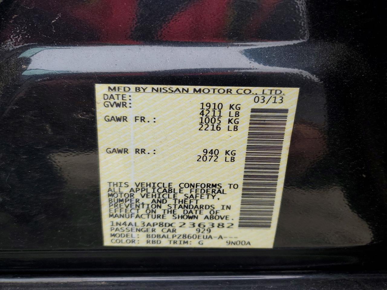2013 NISSAN ALTIMA 2.5 photo 25