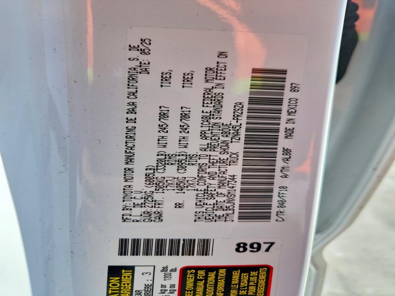 2025 TOYOTA TACOMA SR5 photo 12