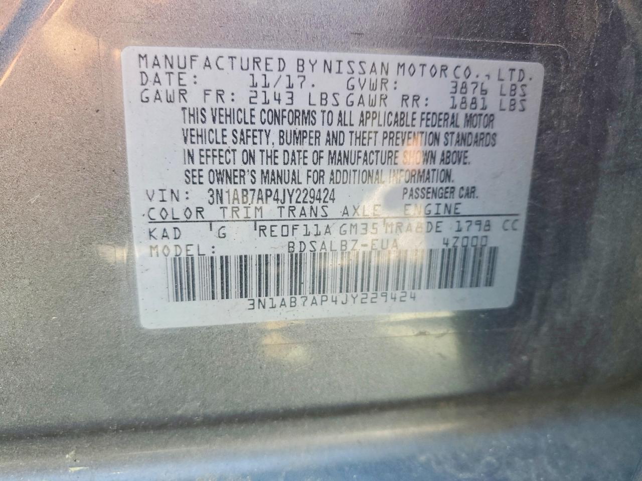 2018 NISSAN SENTRA S photo 25