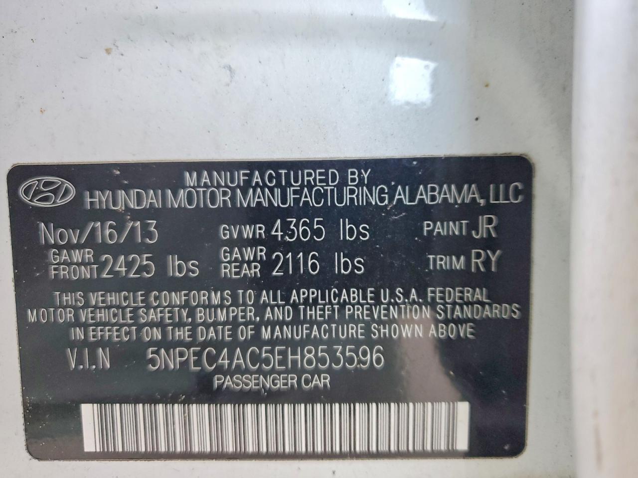 2014 HYUNDAI SONATA SE photo 12
