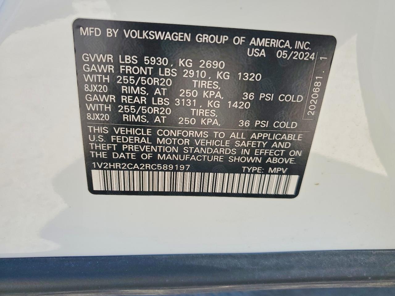 2024 VOLKSWAGEN ATLAS SE photo 37