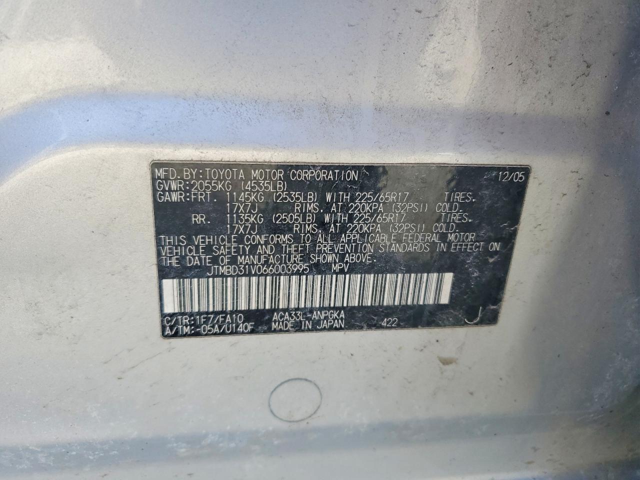 2006 TOYOTA RAV4 LIMITED photo 13