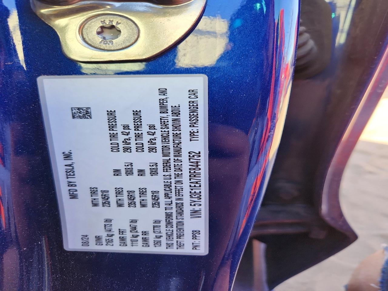 2024 TESLA MODEL 3 photo 12