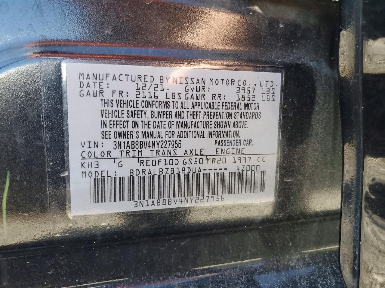 2022 NISSAN SENTRA S photo 34