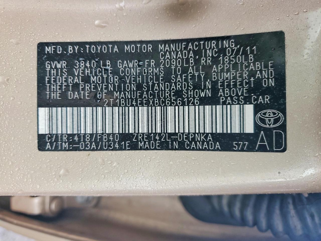 2011 TOYOTA COROLLA LE photo 34