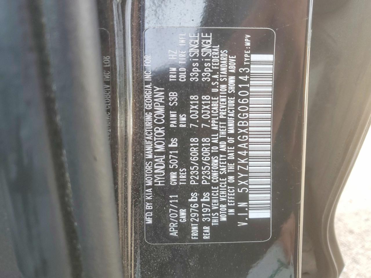 2011 HYUNDAI SANTA FE LIMITED photo 13