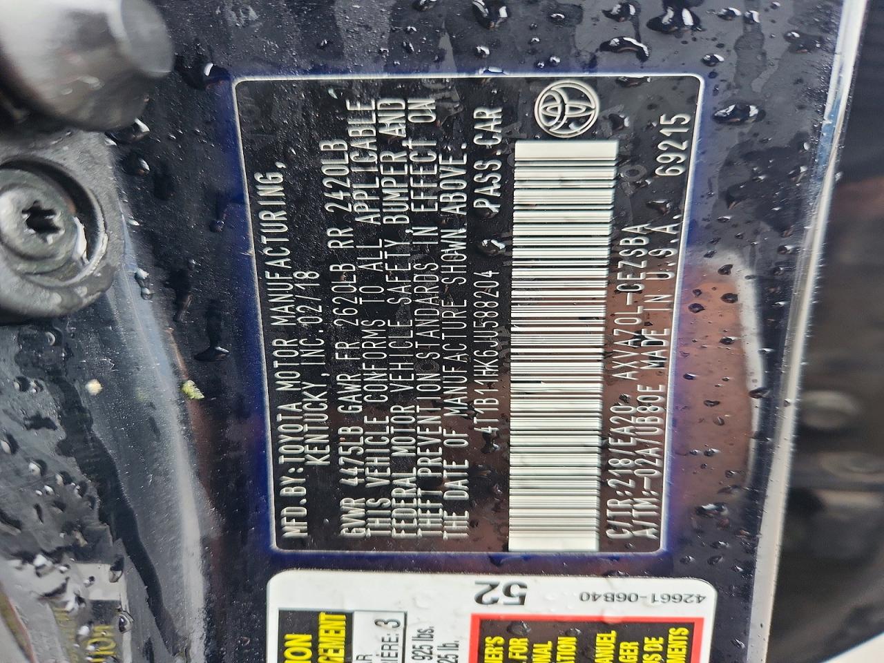 2018 TOYOTA CAMRY SE photo 23