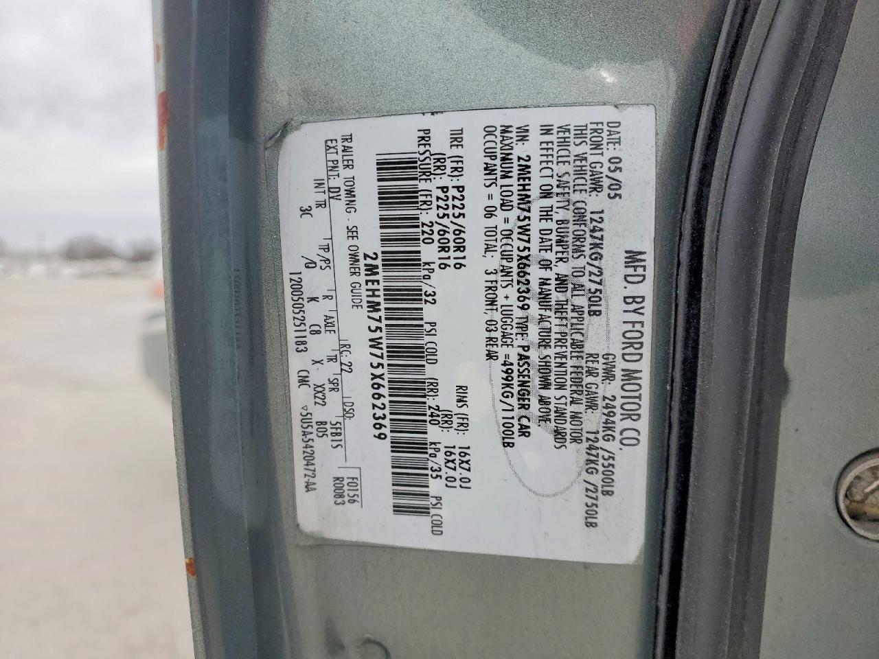 2005 MERCURY GRAND MARQUIS LS photo 12