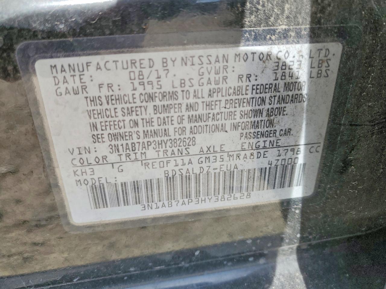 2017 NISSAN SENTRA SV photo 12