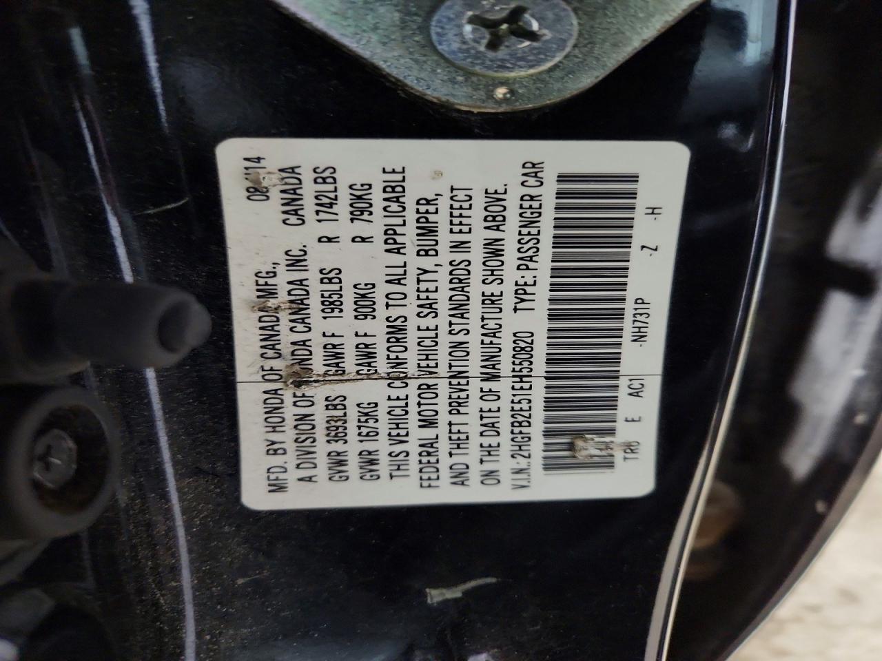 2014 HONDA CIVIC LX photo 13