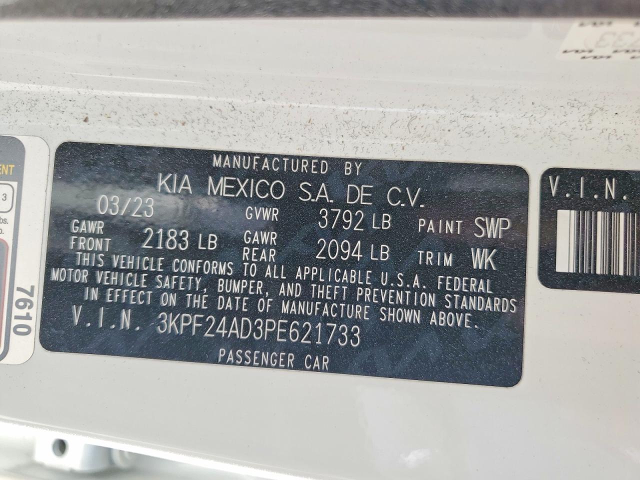 2023 KIA FORTE LXS photo 13
