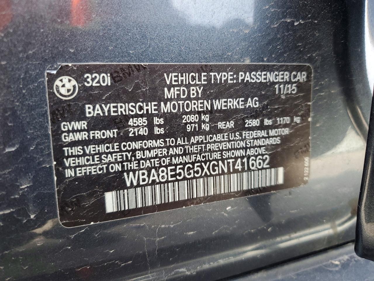 2016 BMW 320 XI photo 12