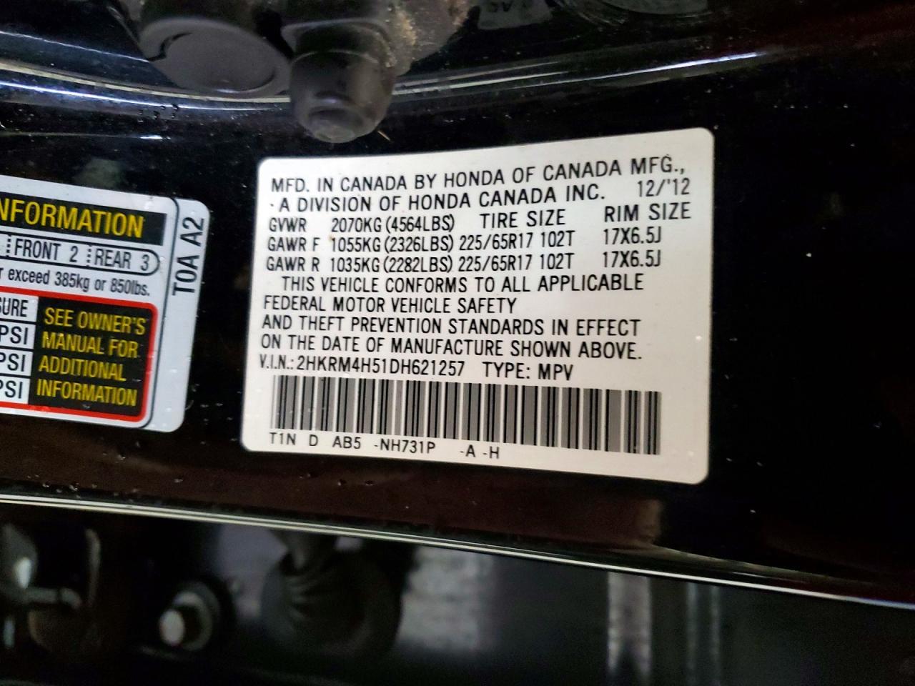2013 HONDA CR-V EX photo 13