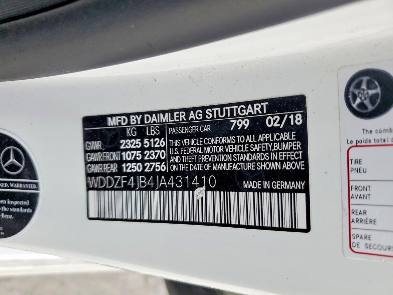 2018 MERCEDES-BENZ E 300 photo 12