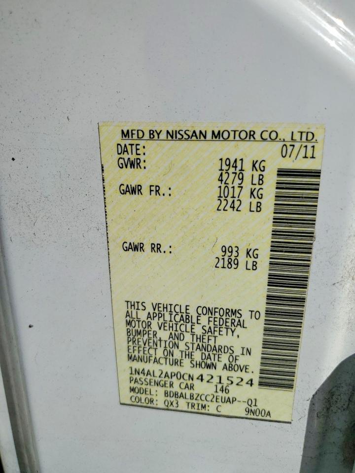 2012 NISSAN ALTIMA 2.5 photo 12