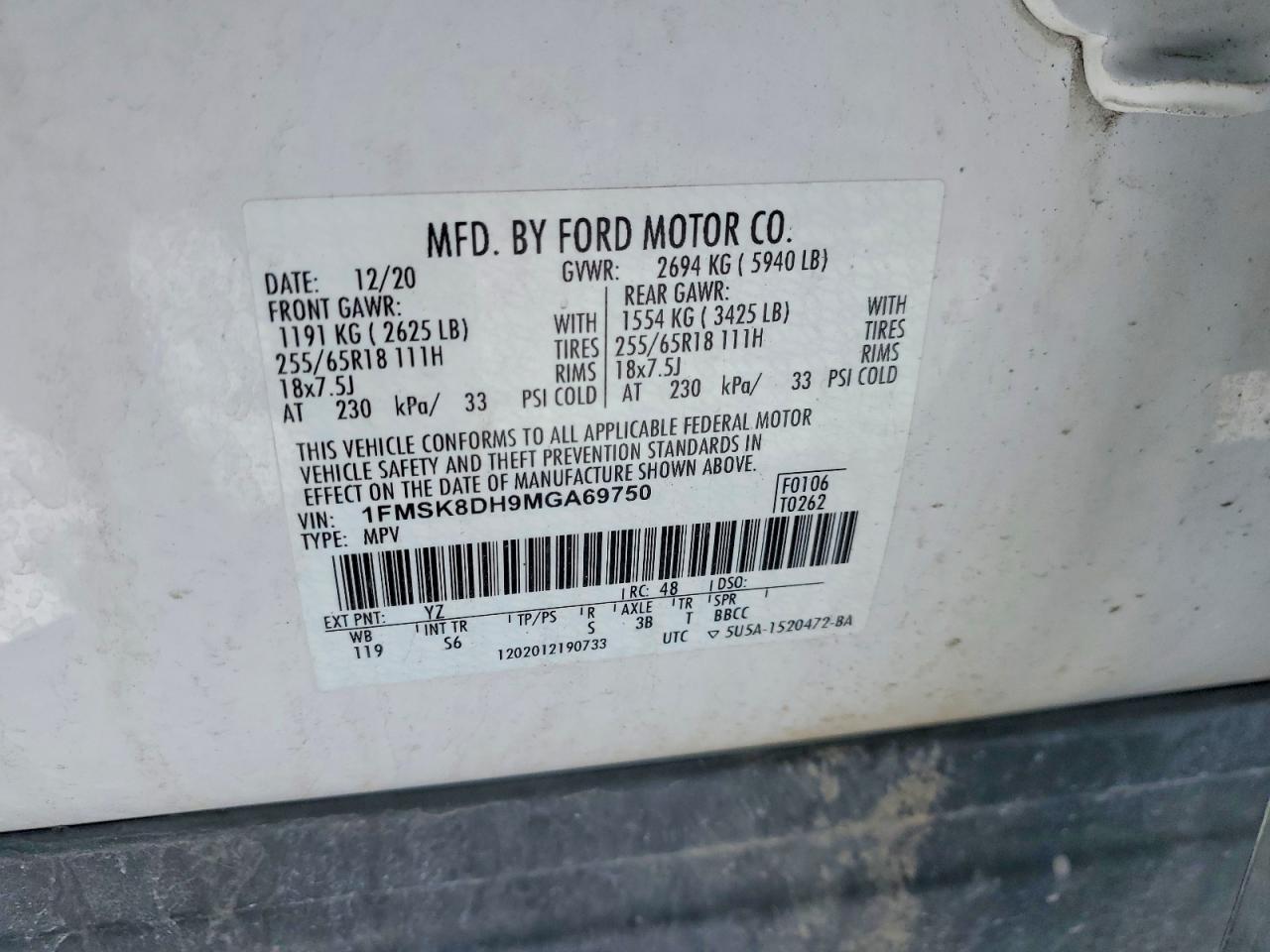 2021 FORD EXPLORER XLT photo 13