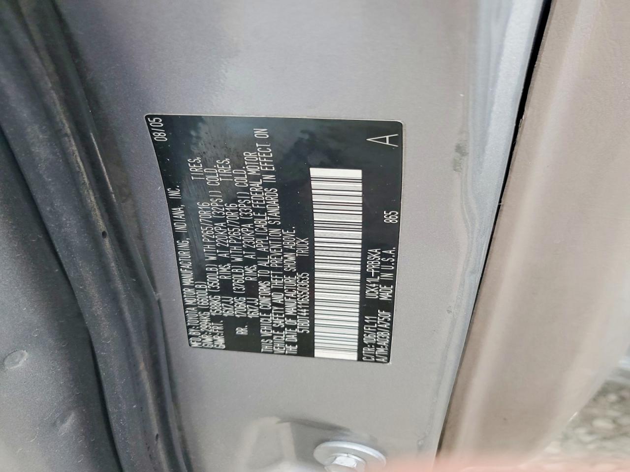 2006 TOYOTA TUNDRA SR5 photo 12
