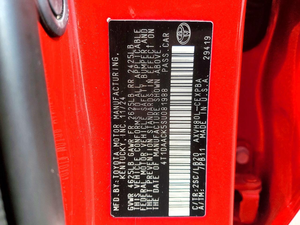 2025 TOYOTA CAMRY XSE photo 12