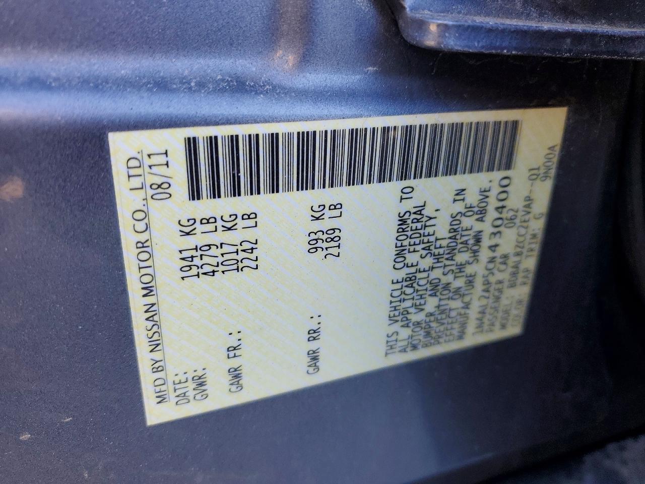 2012 NISSAN ALTIMA 2.5 photo 23