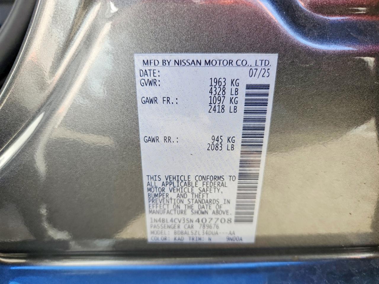 2025 NISSAN ALTIMA 2.5 SR photo 34