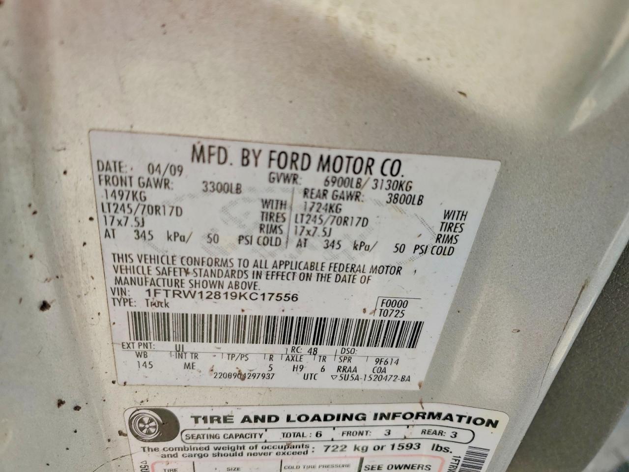 2009 FORD F150 XL photo 34