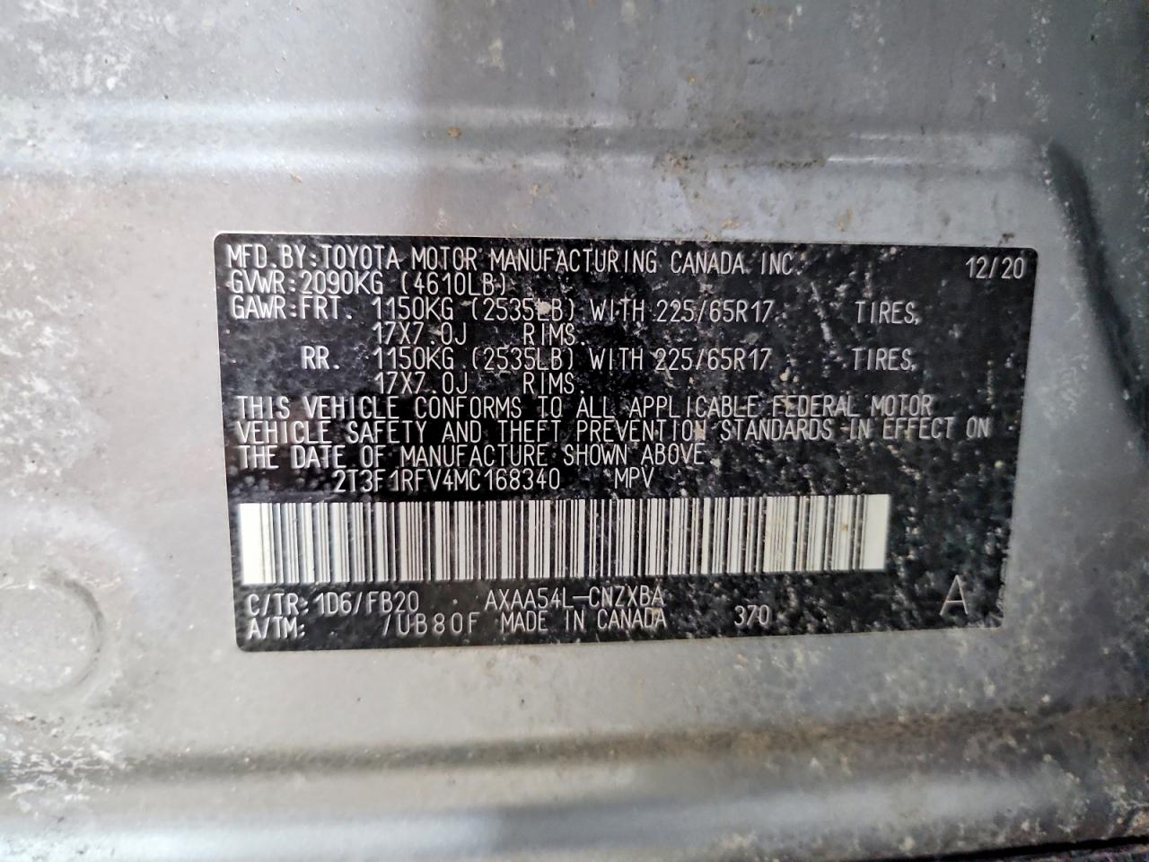 2021 TOYOTA RAV4 LE photo 37