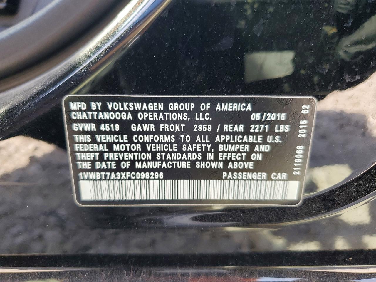 2015 VOLKSWAGEN PASSAT SE photo 25