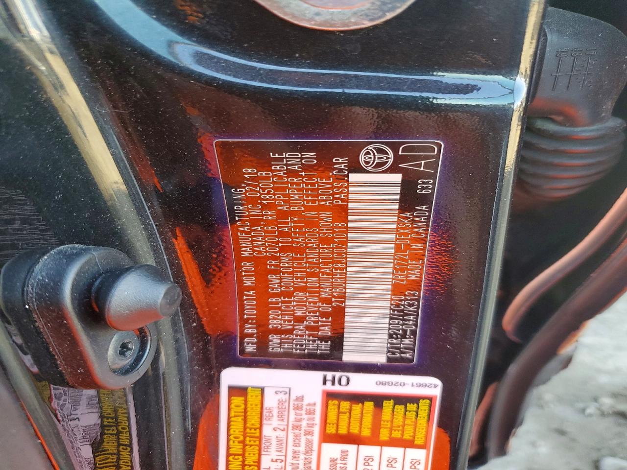 2018 TOYOTA COROLLA SE photo 23