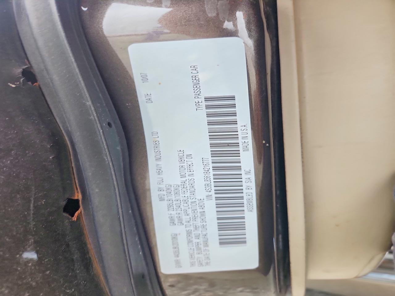 2008 SUBARU LEGACY 3.0R LIMITED photo 13