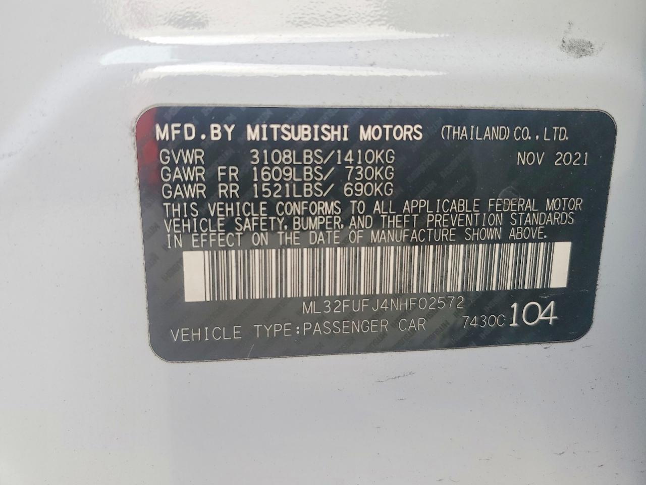 2022 MITSUBISHI MIRAGE G4 ES photo 37