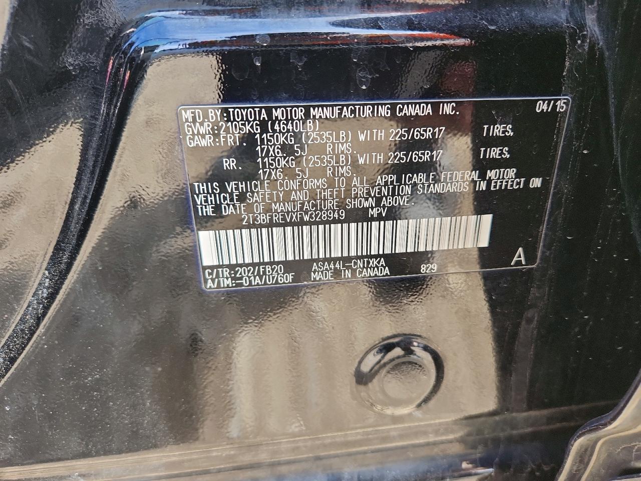 2015 TOYOTA RAV4 LE photo 37