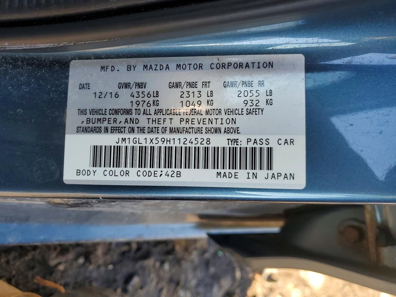 2017 MAZDA 6 GRAND TOURING photo 12