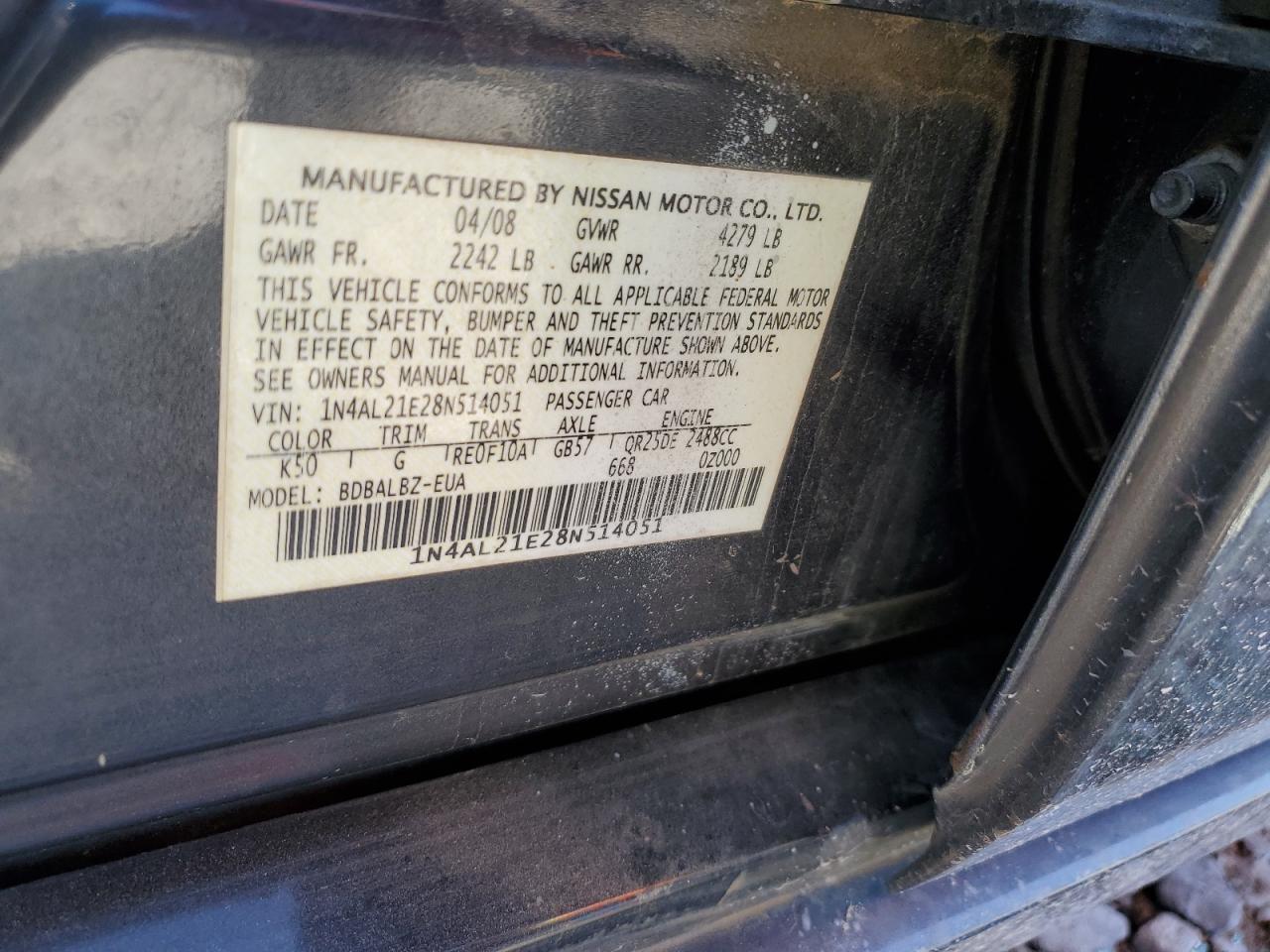 2008 NISS ALTIMA photo 34