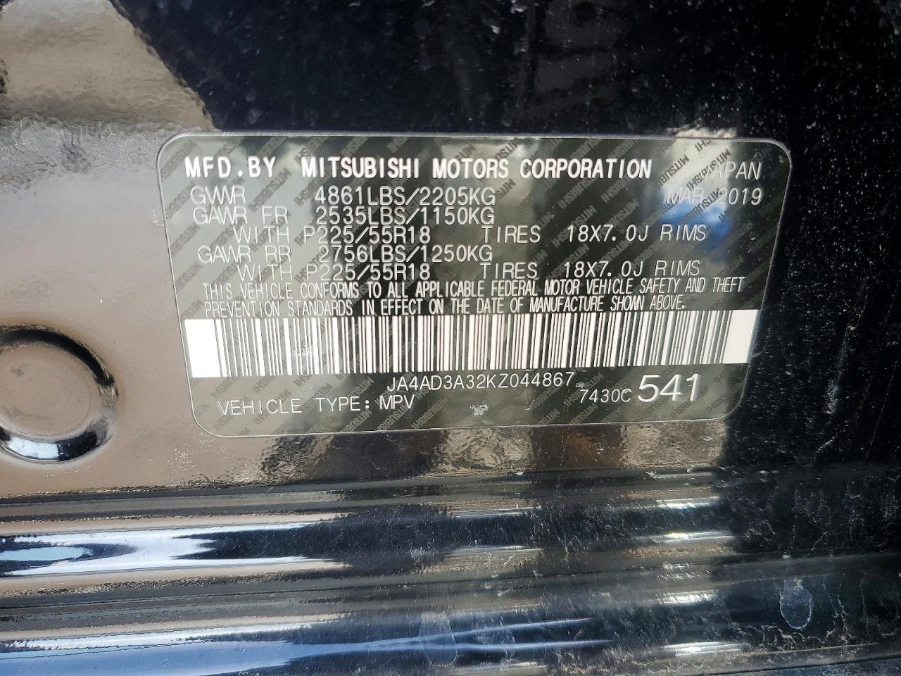 2019 MITSUBISHI OUTLANDER SE photo 25