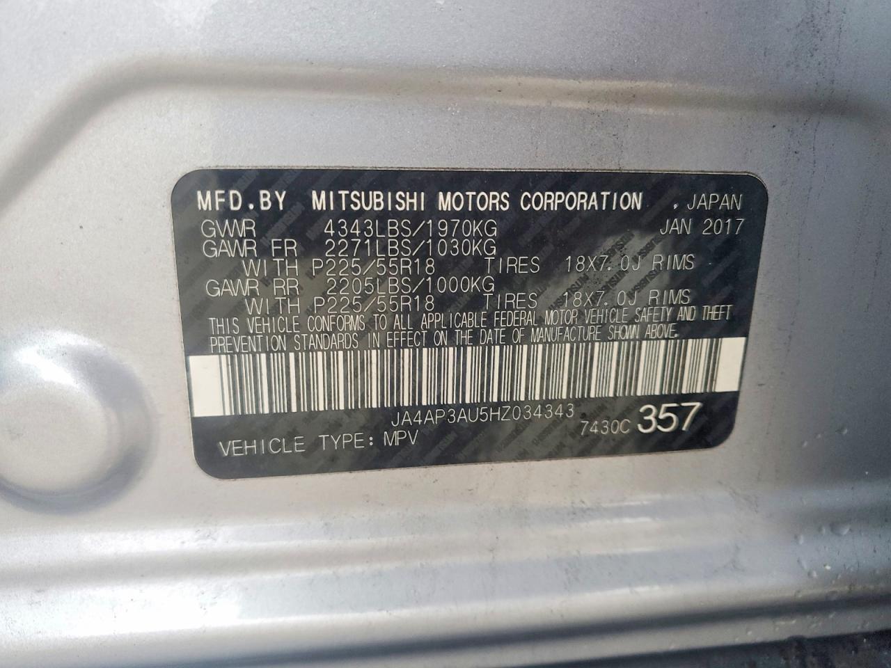 2017 MITSUBISHI OUTLANDER SPORT ES photo 37