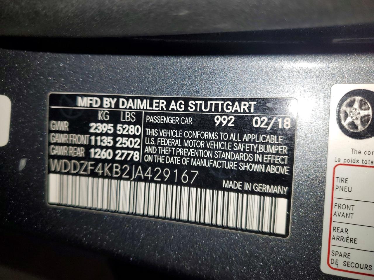 2018 MERCEDES-BENZ E 300 4MATIC photo 12