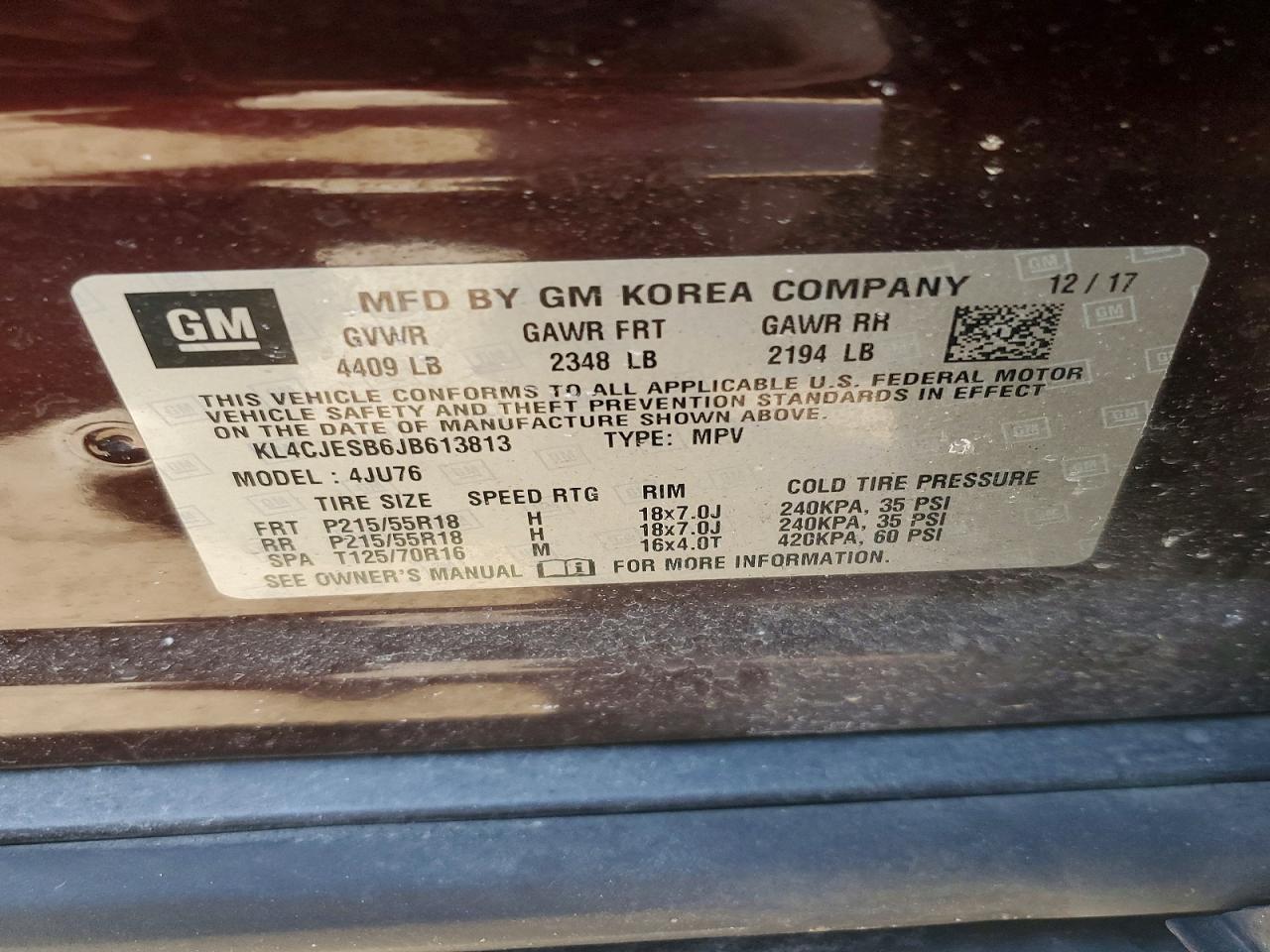 2018 BUICK ENCORE PREFERRED photo 13
