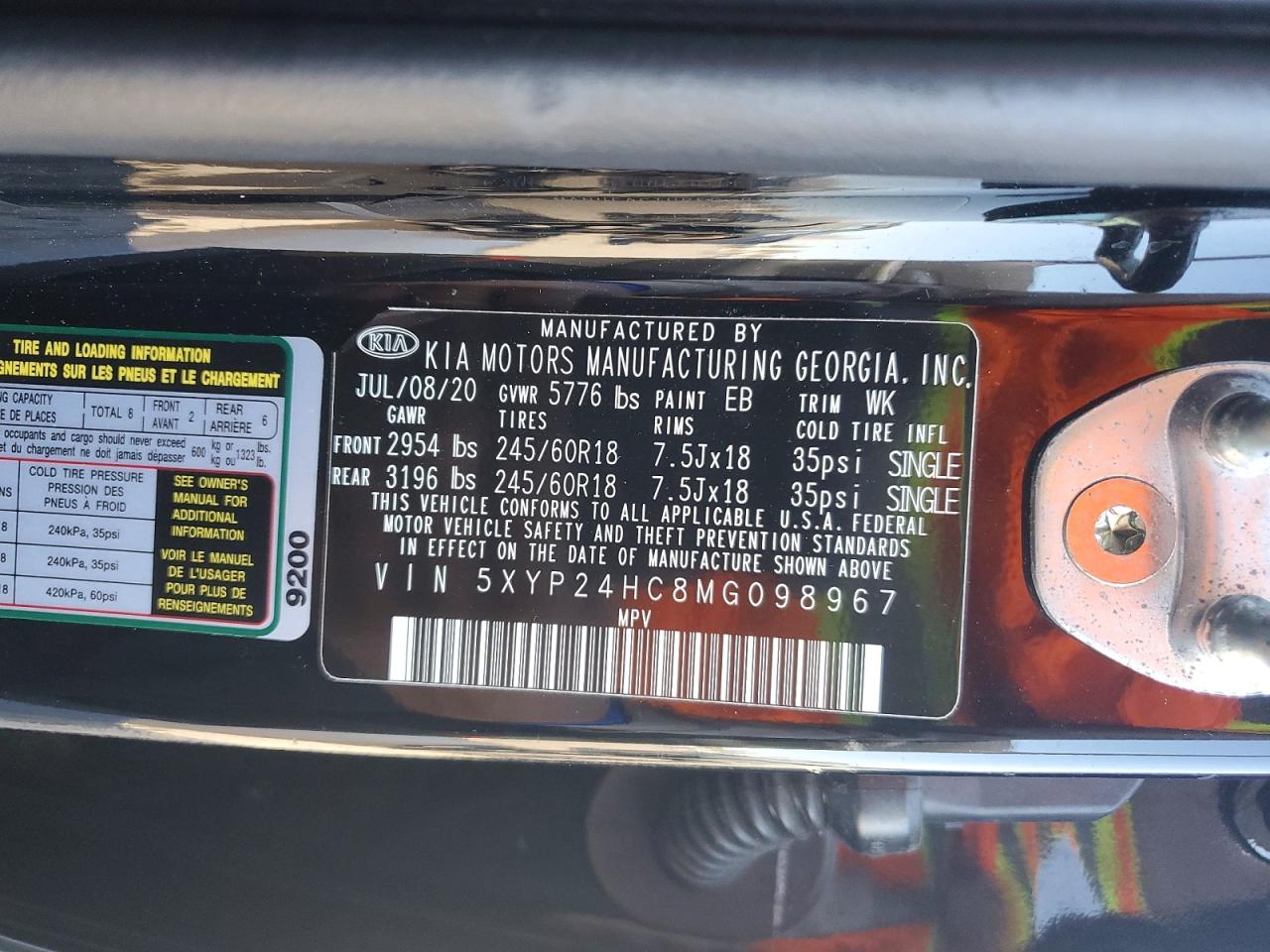 2021 KIA TELLURIDE LX photo 25