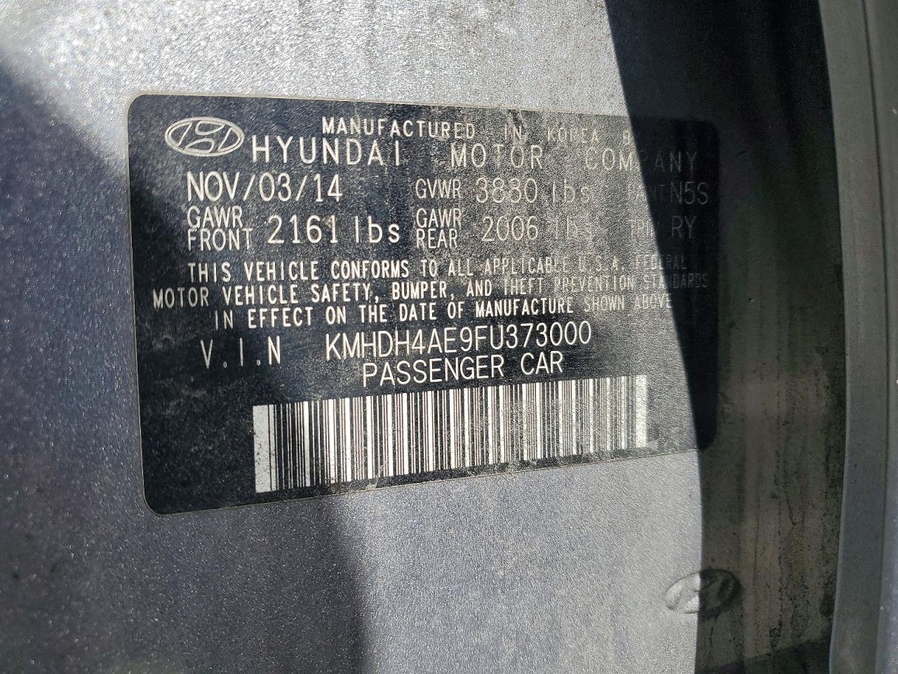 2015 HYUNDAI ELANTRA LIMITED photo 34