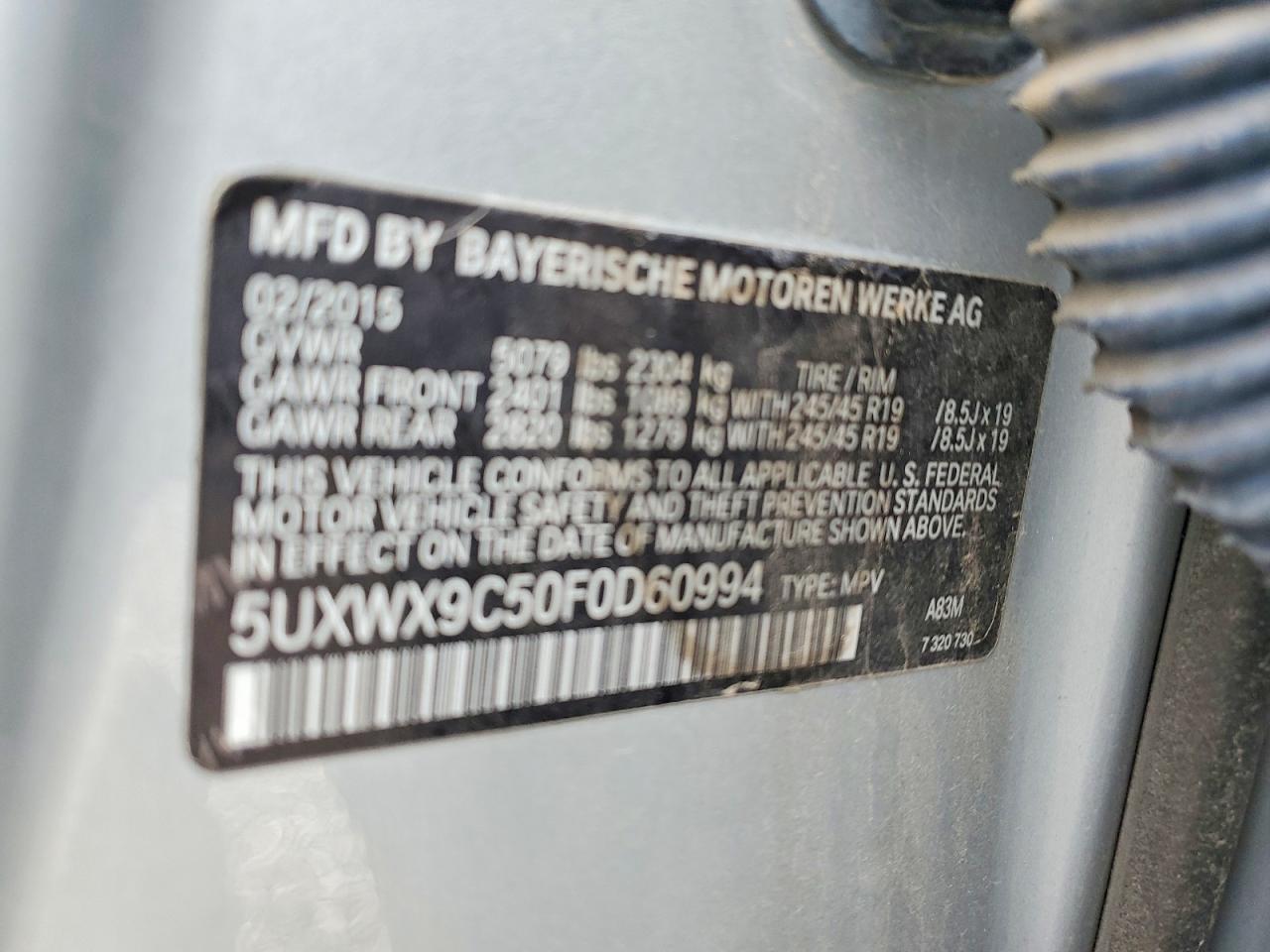 2015 BMW X3 XDRIVE28I photo 13