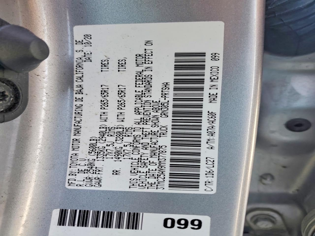 2021 TOYOTA TACOMA TRD SPORT photo 23
