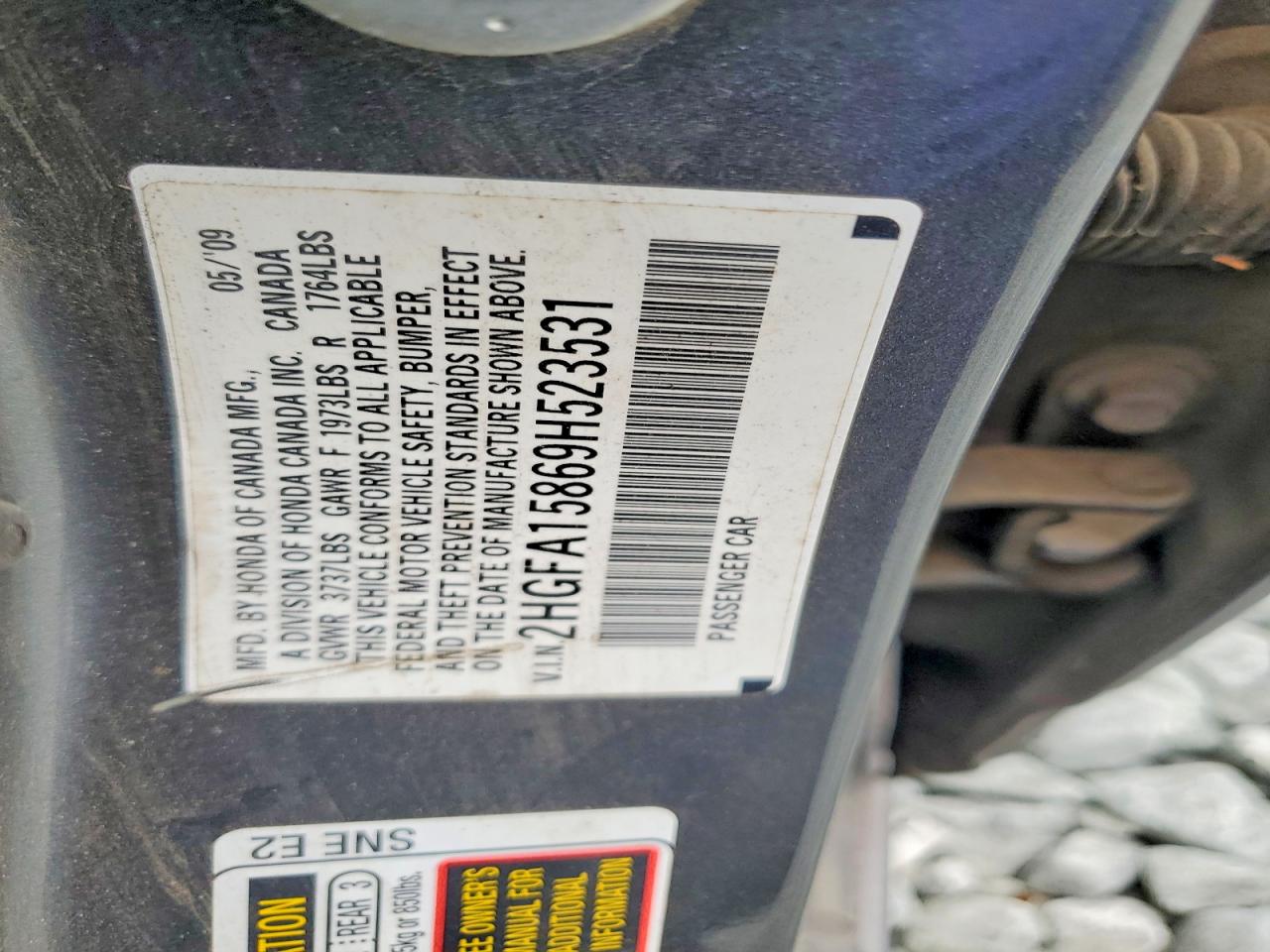 2009 HONDA CIVIC EX photo 12