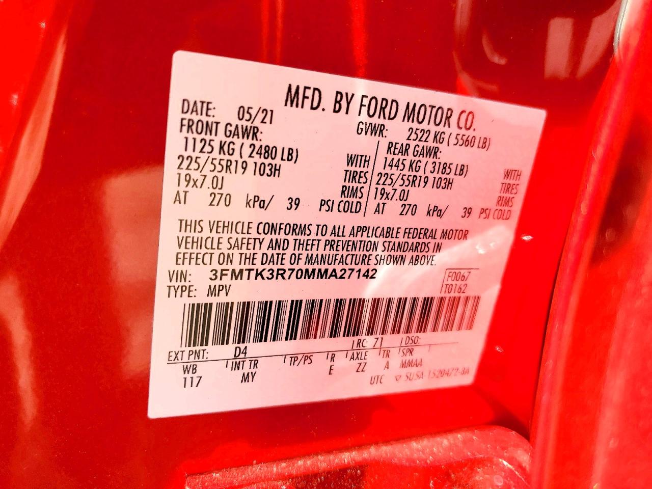 2021 FORD MUSTANG MACH-E PREMIUM photo 25