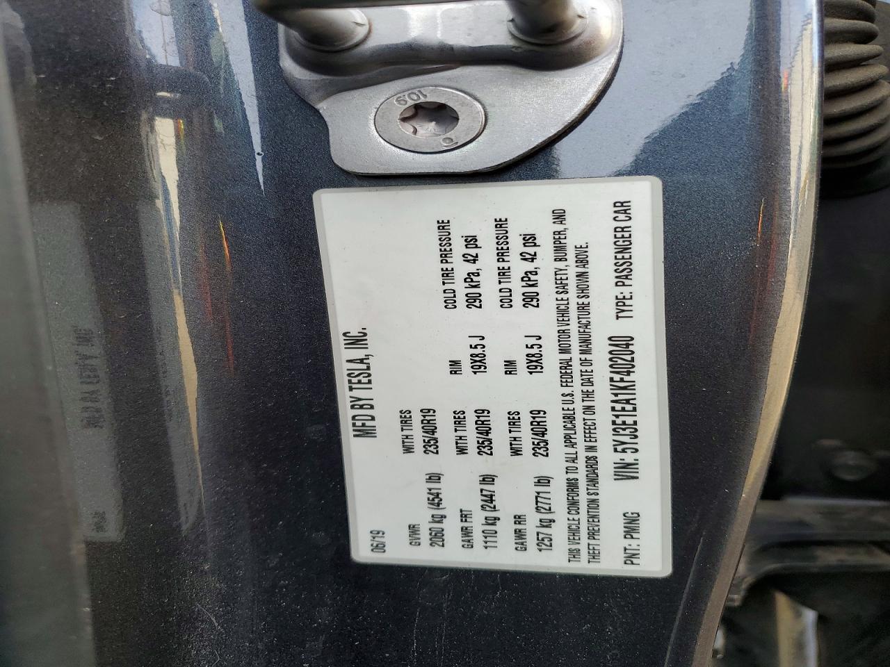 2019 TESLA MODEL 3 photo 12